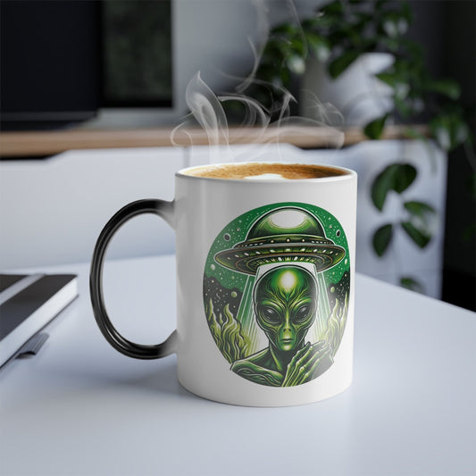 Green Alien Color Morphing Sci-Fi Gift Store Mug