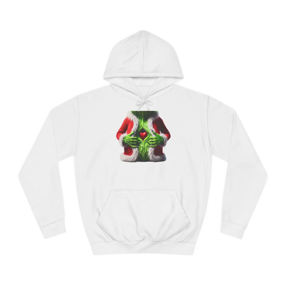 Grinch Heart Christmas Gift Store Hoodie White