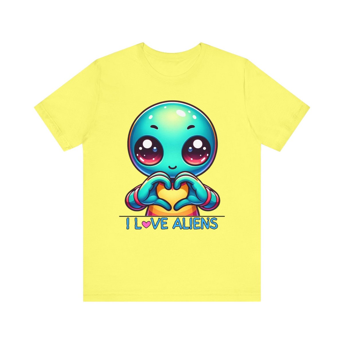 I love Aliens Gift Store Shirt Yellow