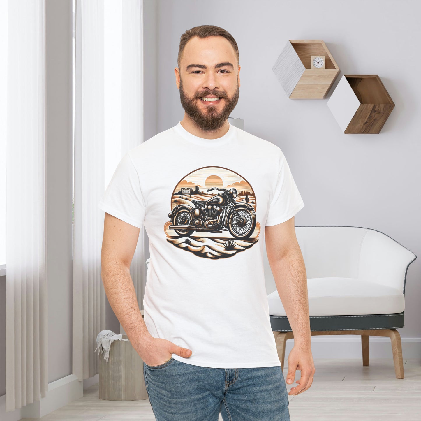 Retro Desert Motorcycle Adventure Gift Store Shirt