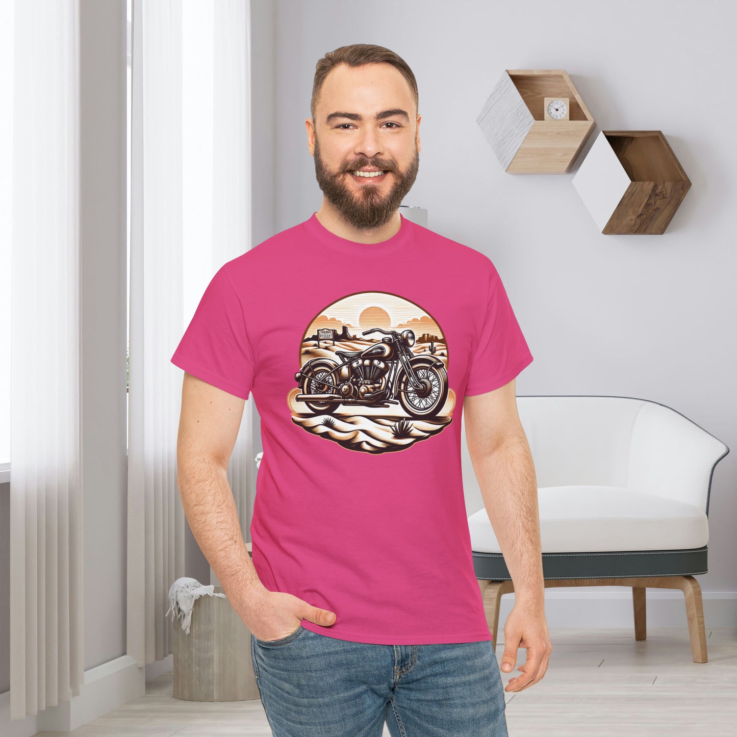 Retro Desert Motorcycle Adventure Gift Store Shirt