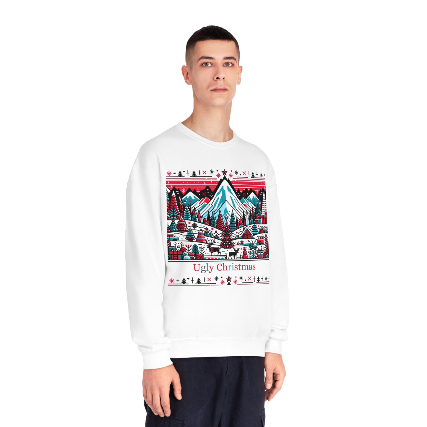 Ugly Christmas Sweater Gift Store Red