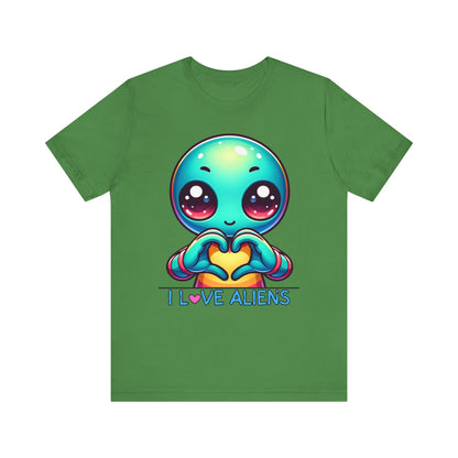 Colorful I love Aliens Gift Store Shirt