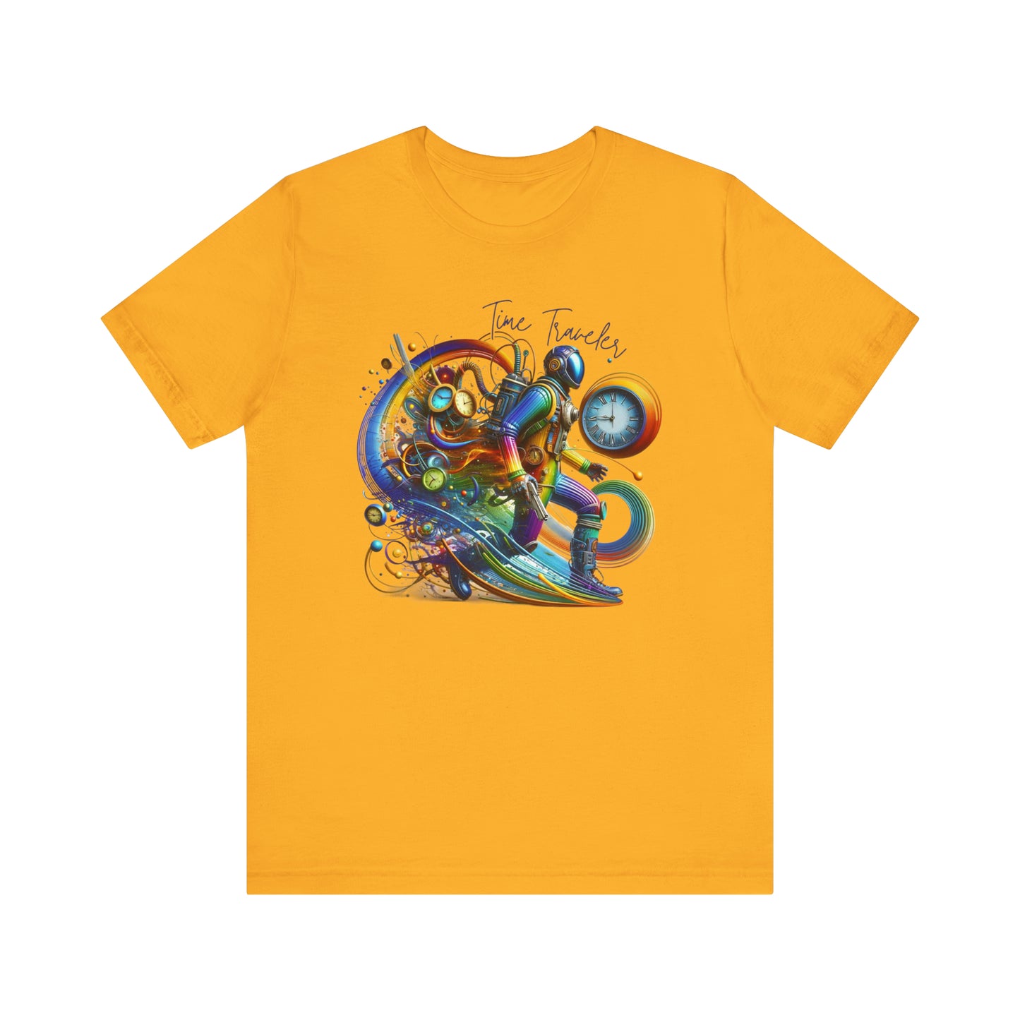 Colorful Time Traveler Sci-Fi Gift Store Shirt 2