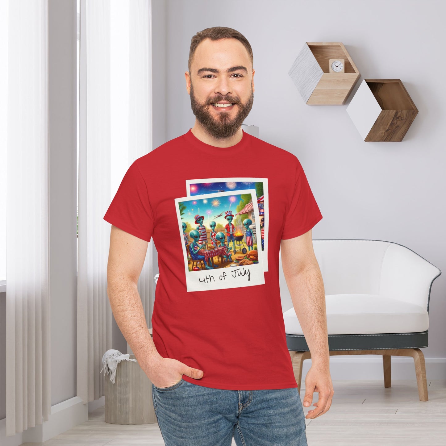 Sci-Fi 4th of July Photo Gift Store Shirt