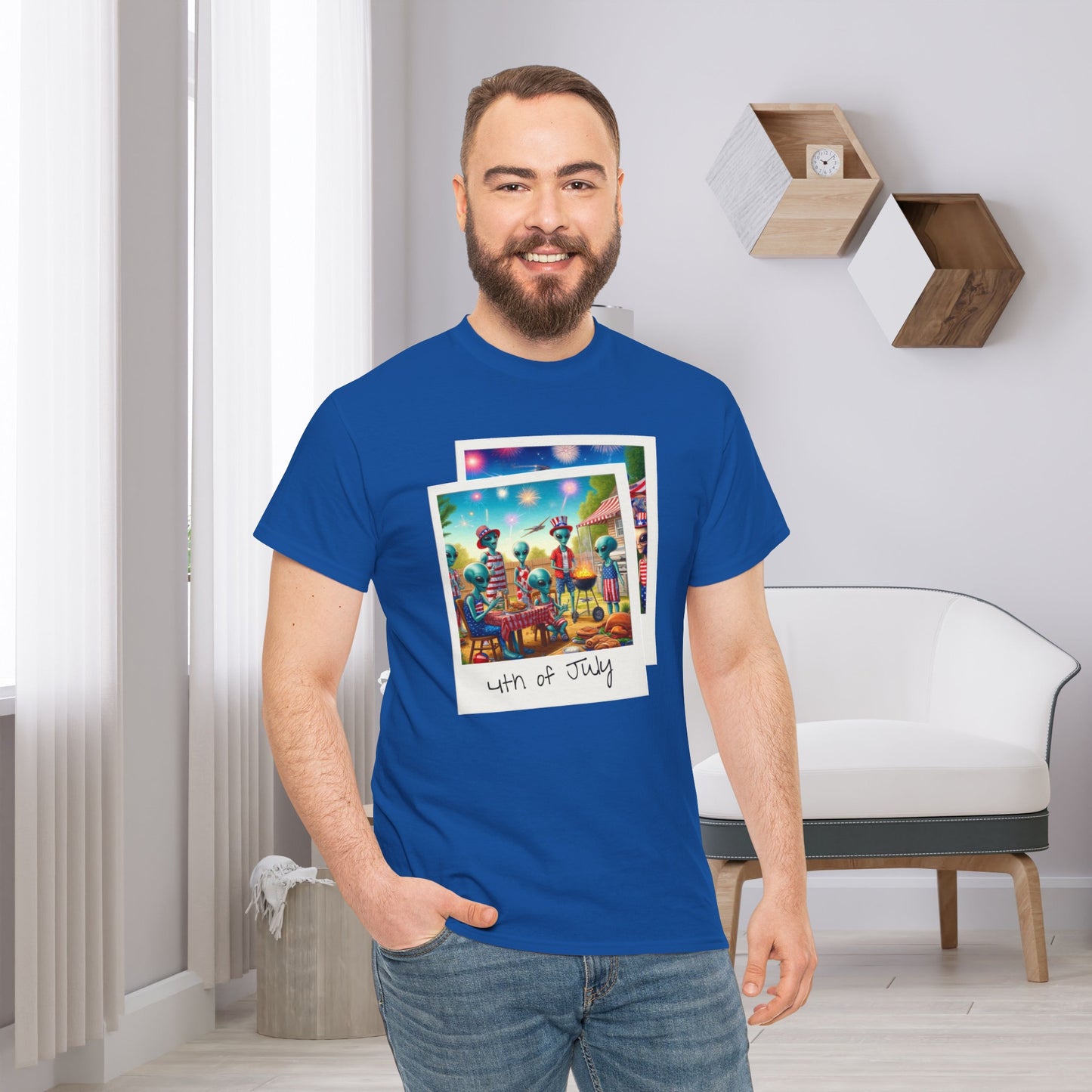 Sci-Fi 4th of July Photo Gift Store Shirt