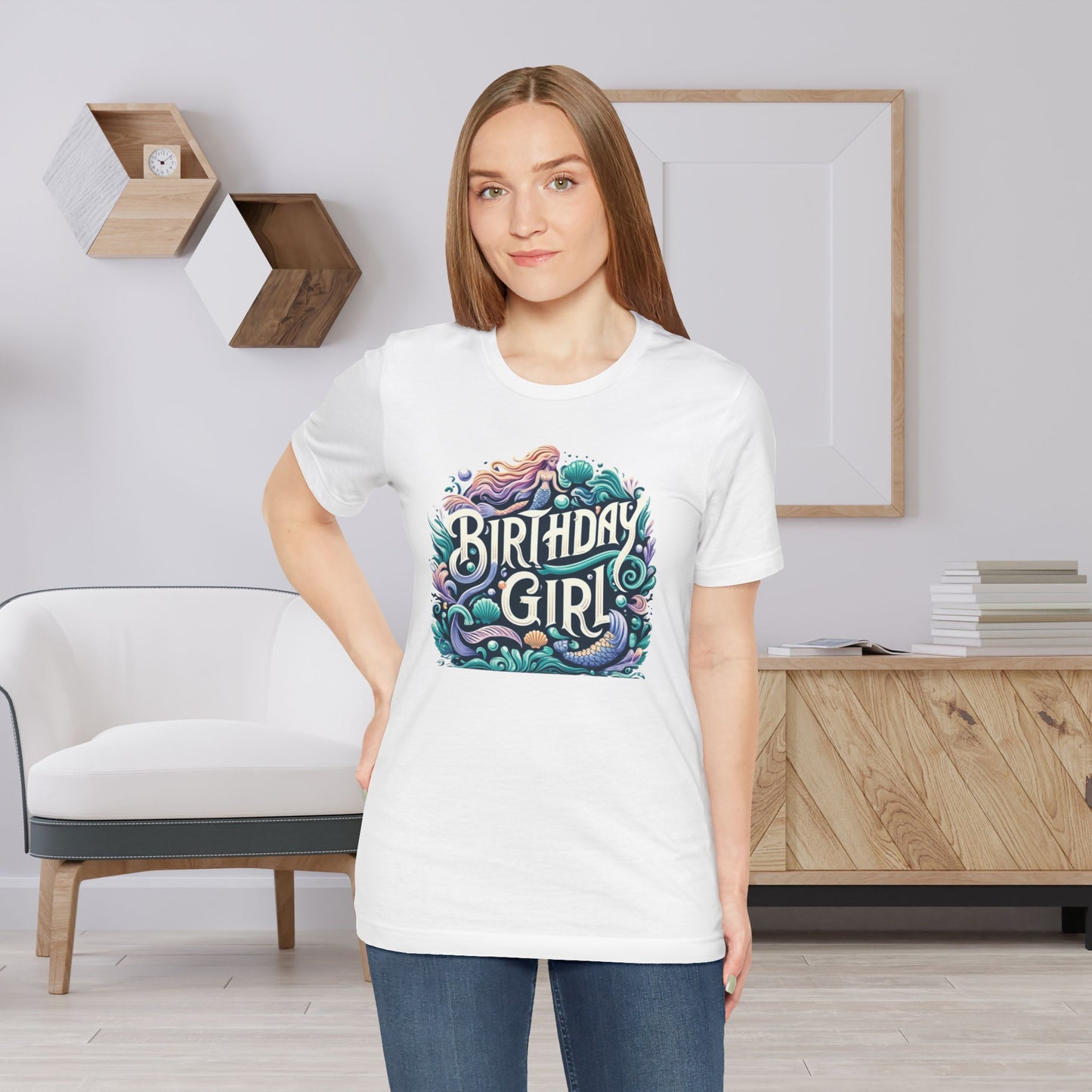 Mermaid Birthday Girl Gift Store Shirt