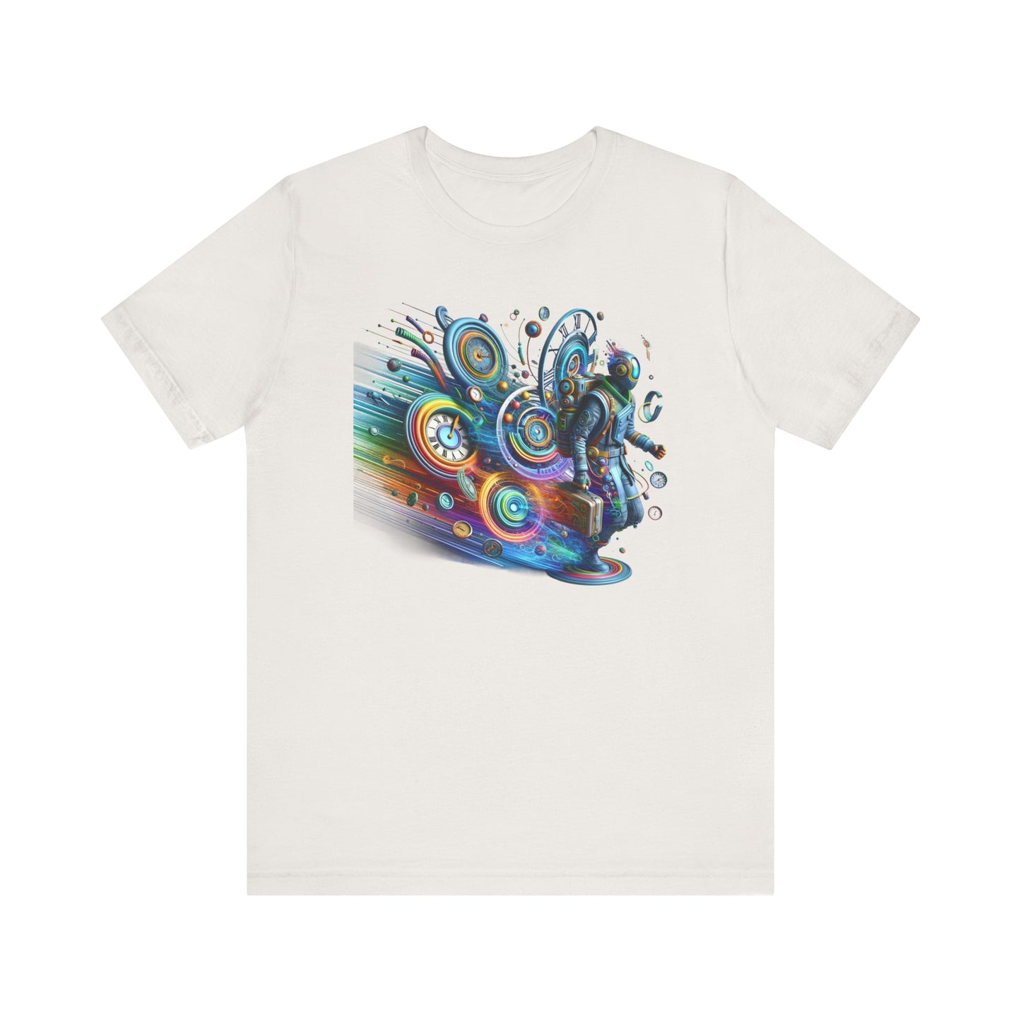 Colorful Time Traveler Sci-Fi Gift Store Shirt