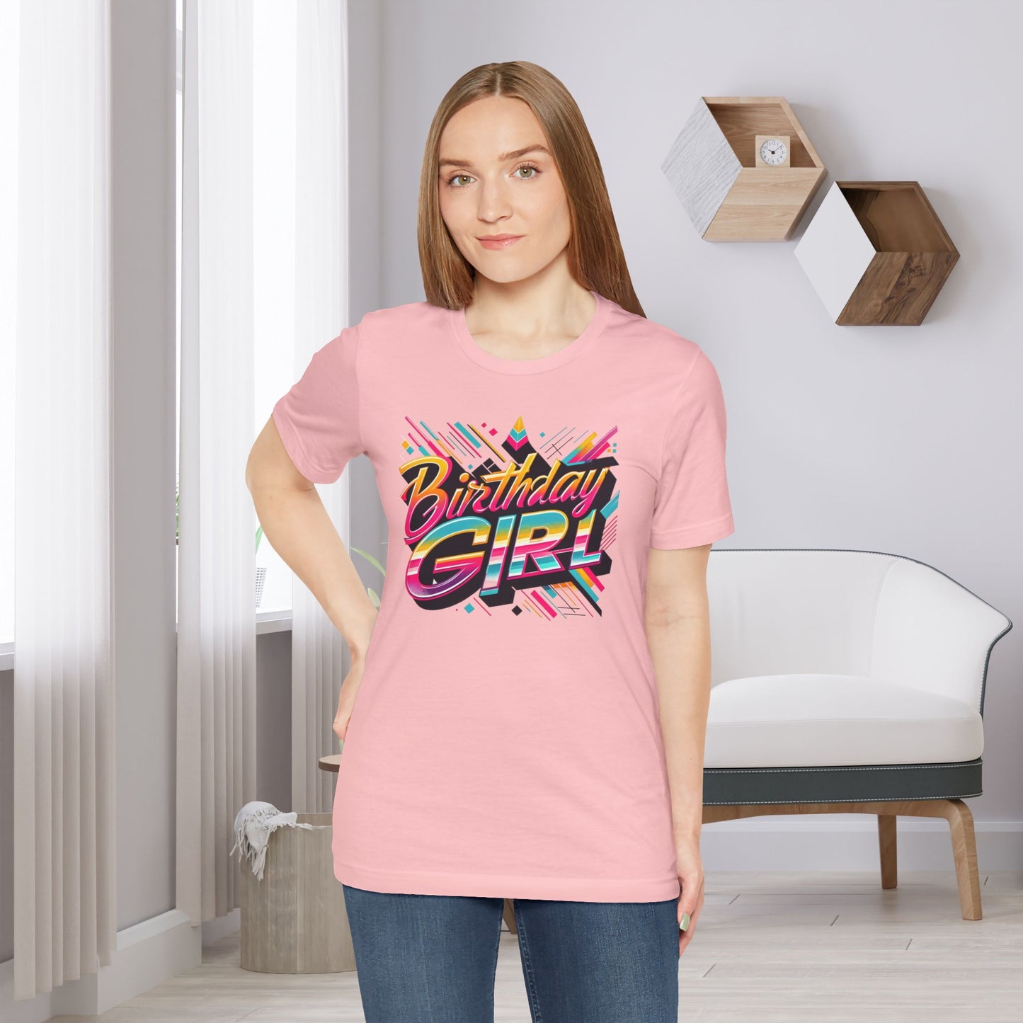 80s Themed Birthday Girl Gift Store Shirt