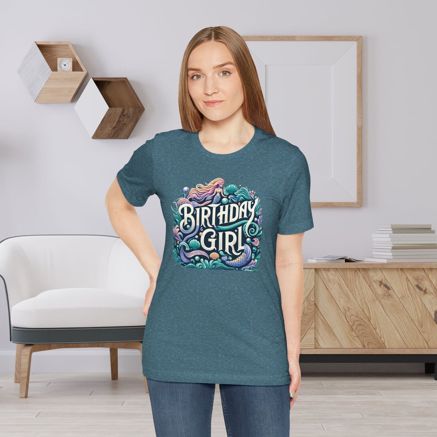 Mermaid Birthday Girl Gift Store Shirt