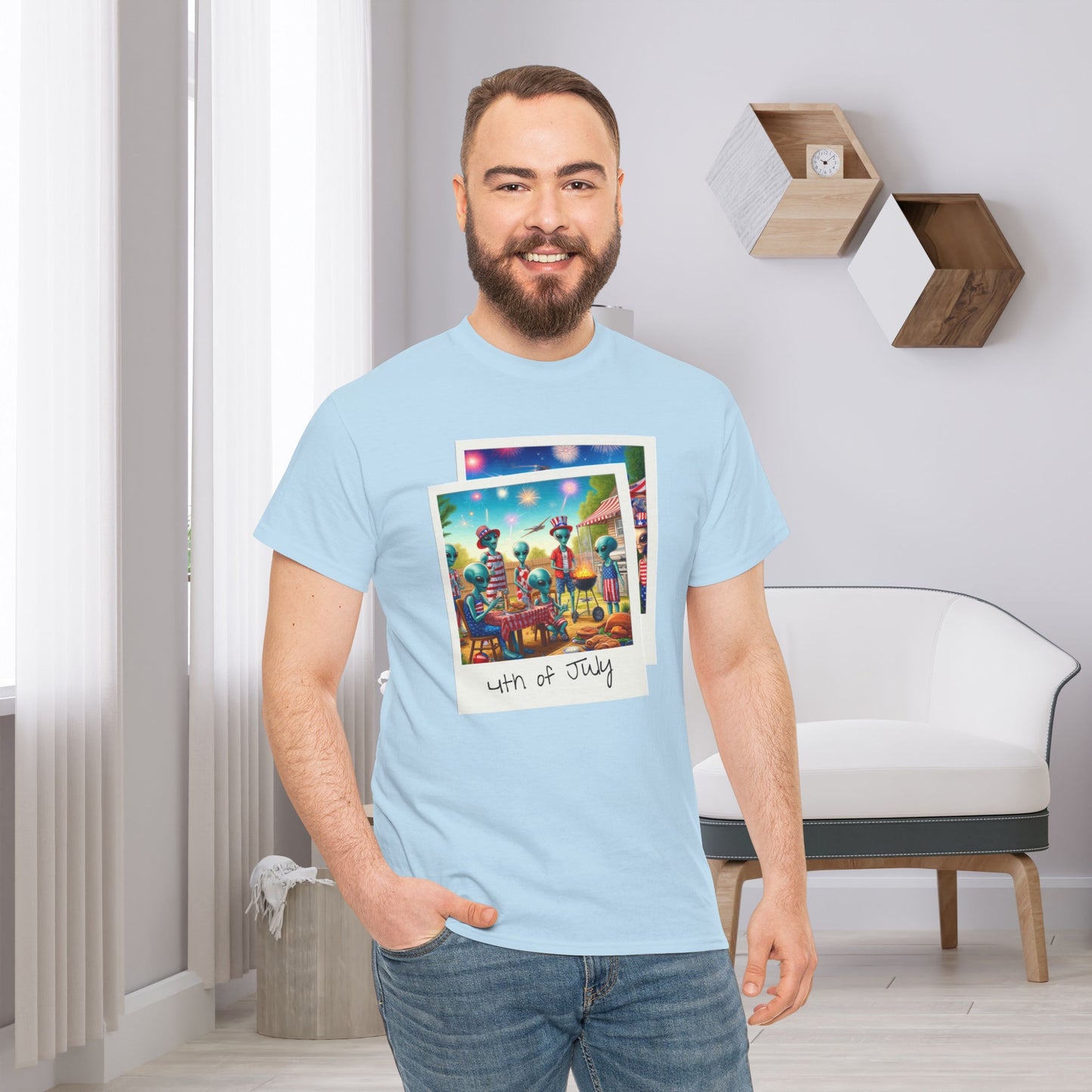 Sci-Fi 4th of July Photo Gift Store Shirt