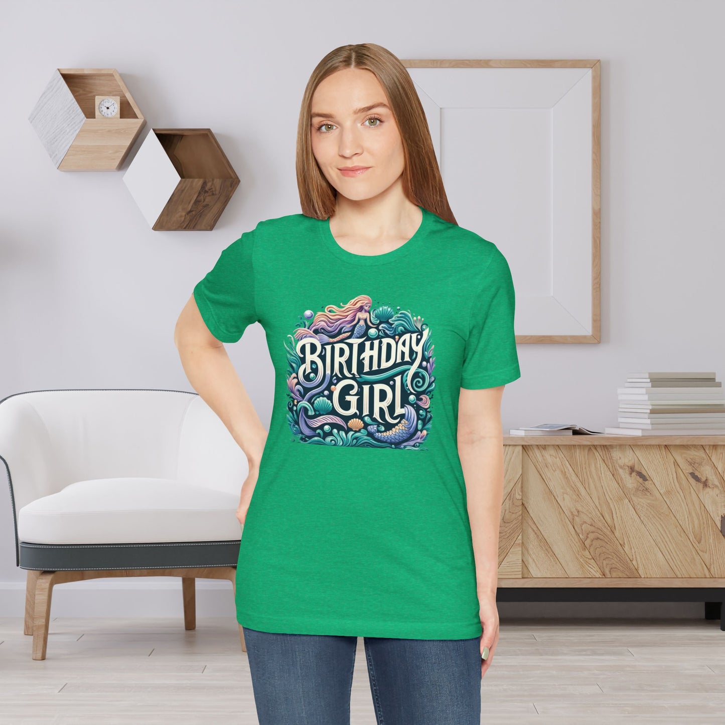 Mermaid Birthday Girl Gift Store Shirt