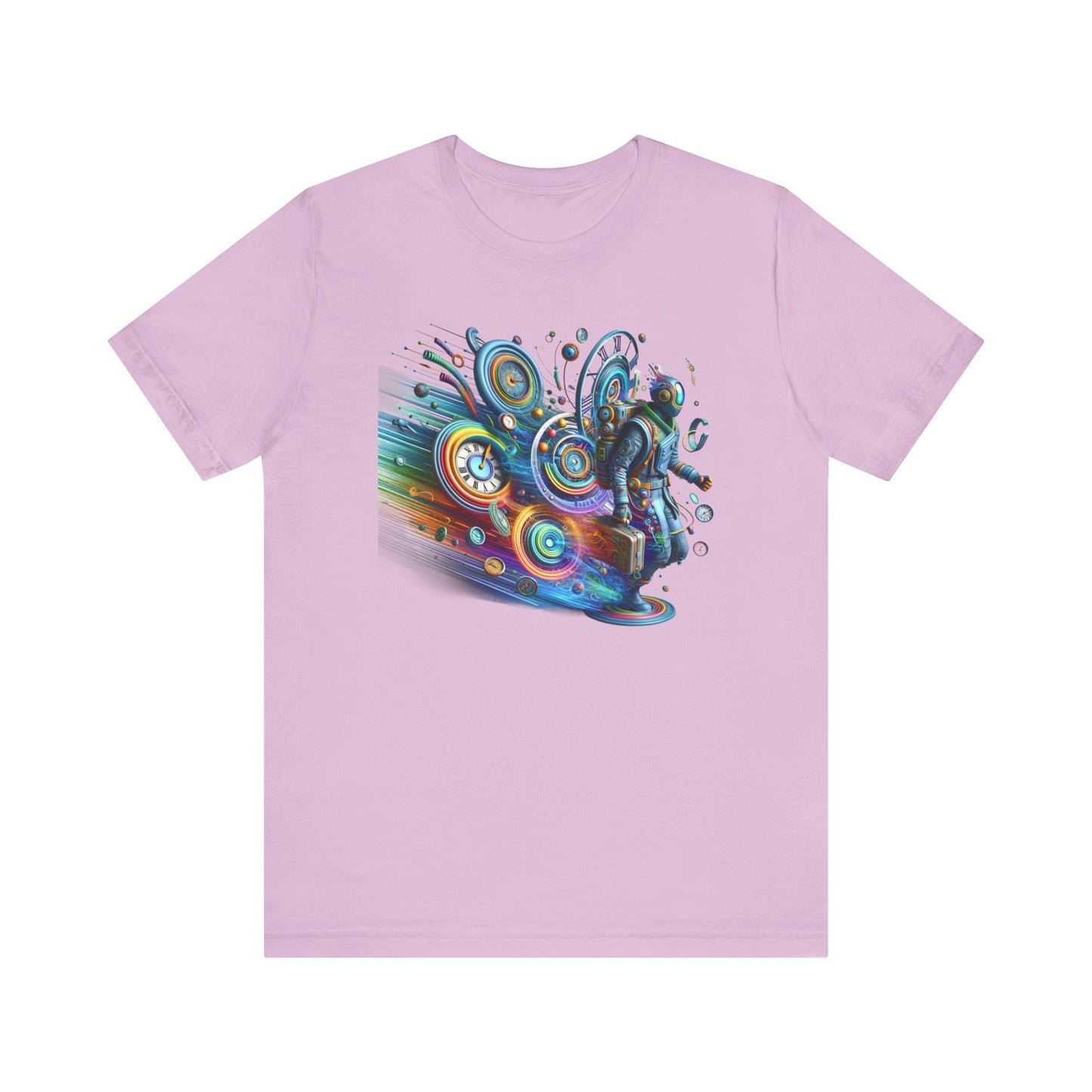 Colorful Time Traveler Sci-Fi Gift Store Shirt