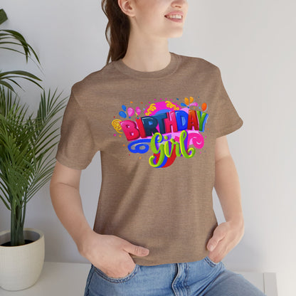 Vibrant Birthday Girl Gift Store Shirt