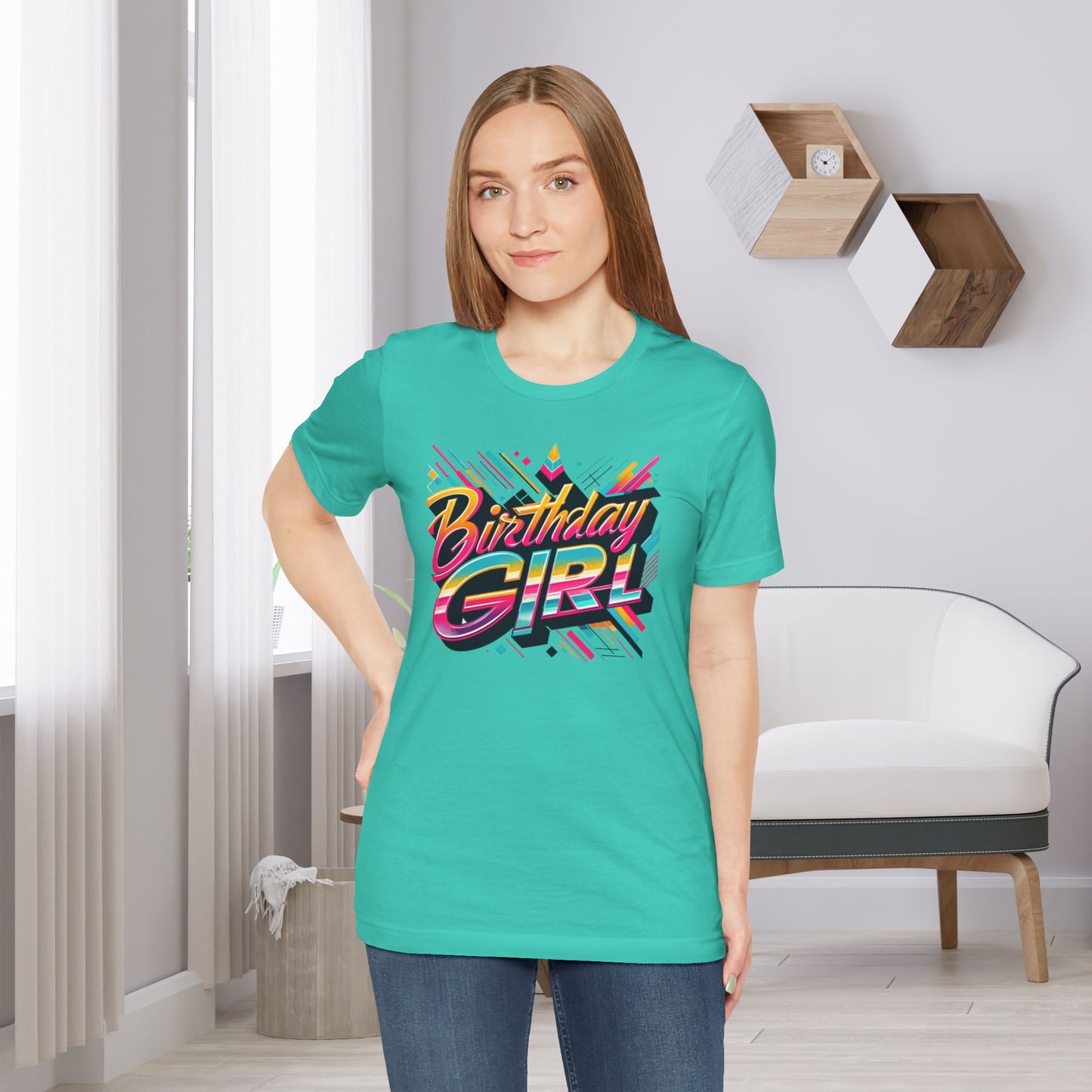 80s Themed Birthday Girl Gift Store Shirt