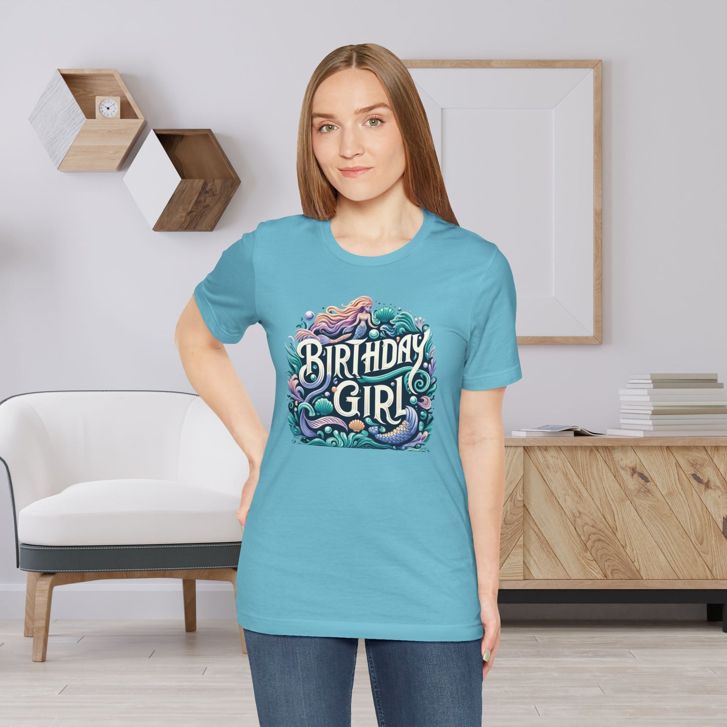 Mermaid Birthday Girl Gift Store Shirt