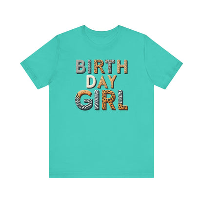 Animal Print Birthday Girl Gift Store Shirt