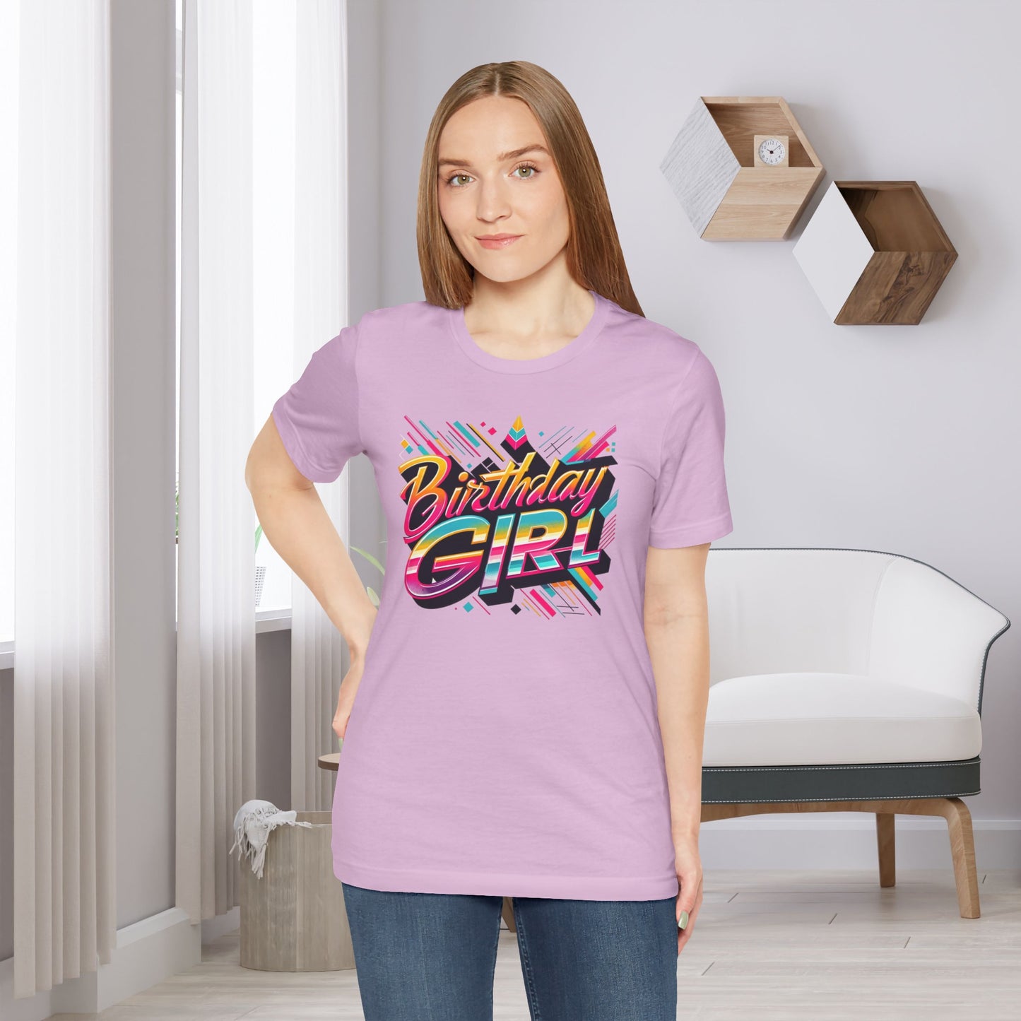 80s Themed Birthday Girl Gift Store Shirt