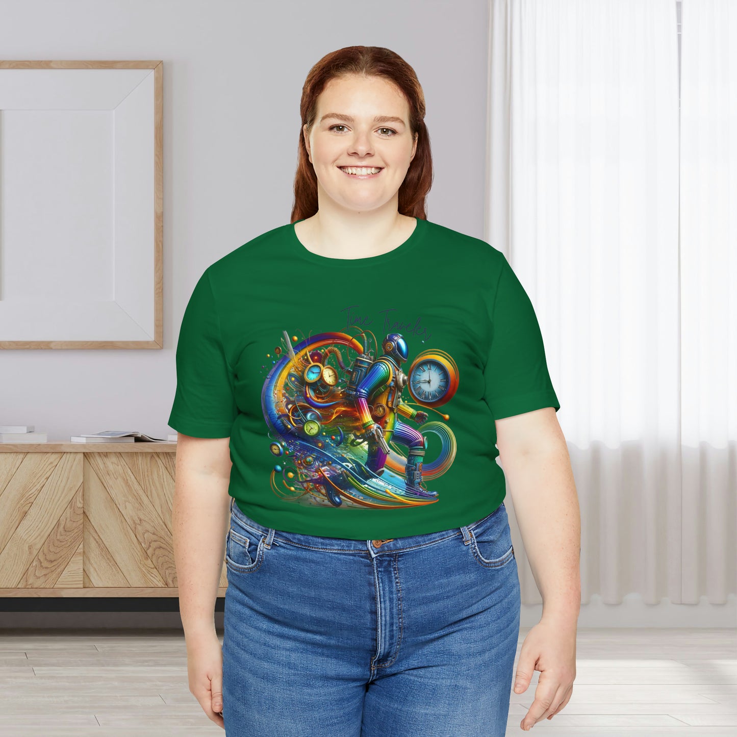 Colorful Time Traveler Sci-Fi Gift Store Shirt 2