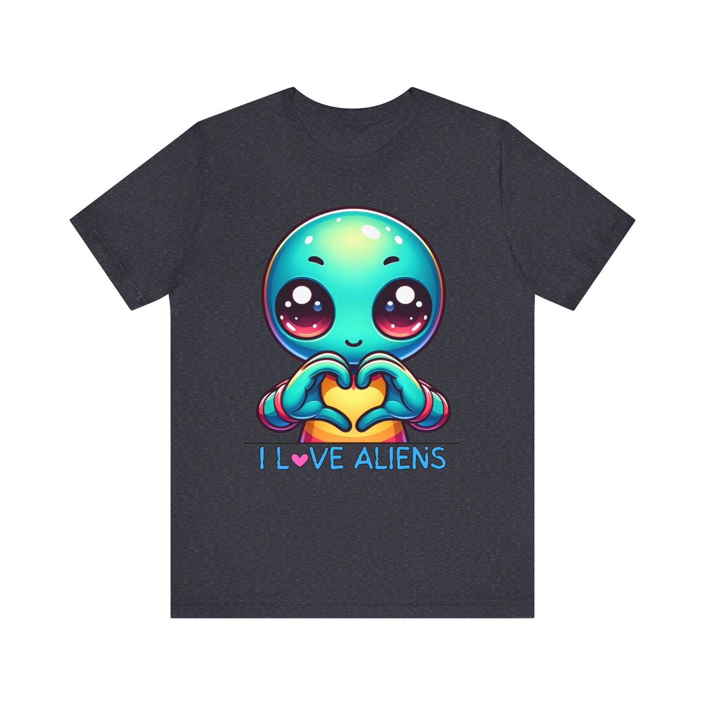 Colorful I love Aliens Gift Store Shirt