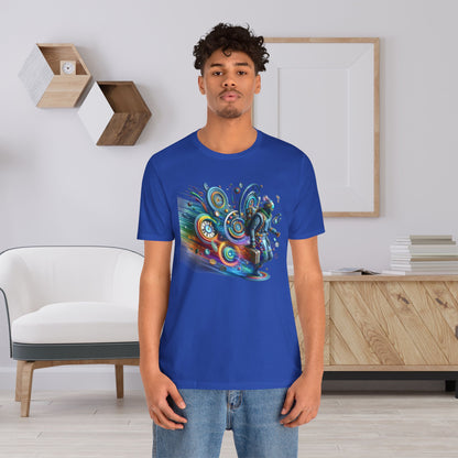 Colorful Time Traveler Sci-Fi Gift Store Shirt