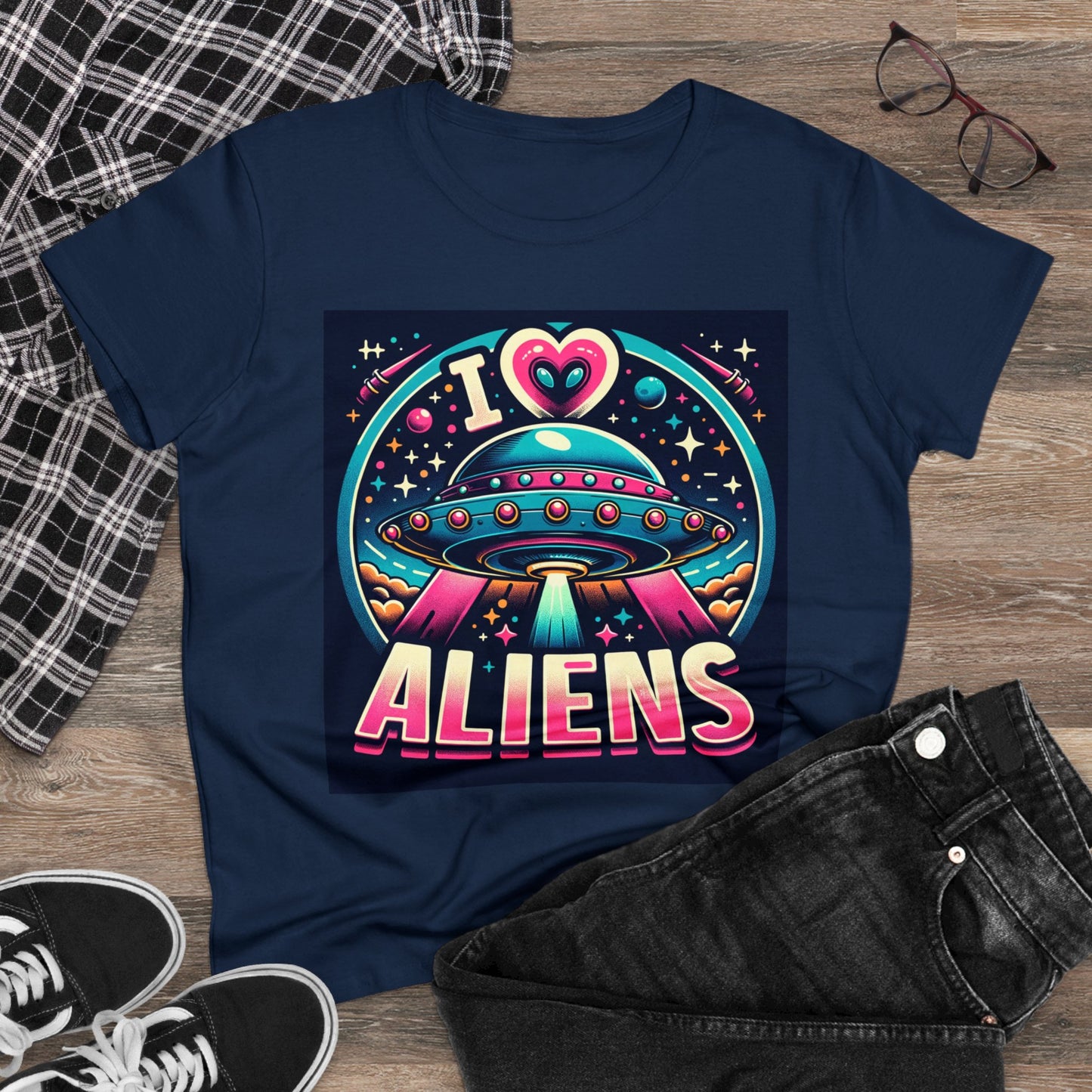 I Love Aliens Sci-Fi Gift Store Shirt