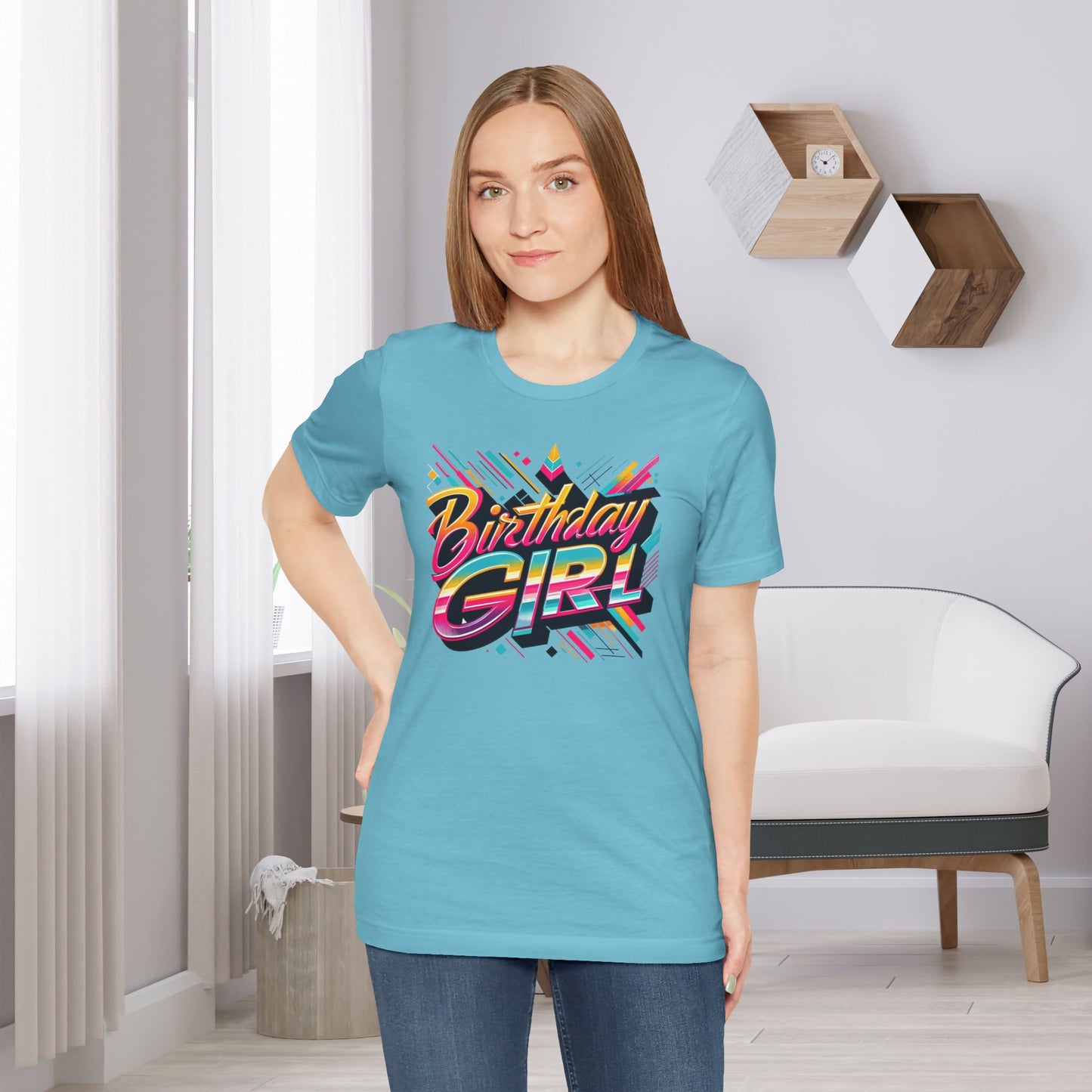 80s Themed Birthday Girl Gift Store Shirt