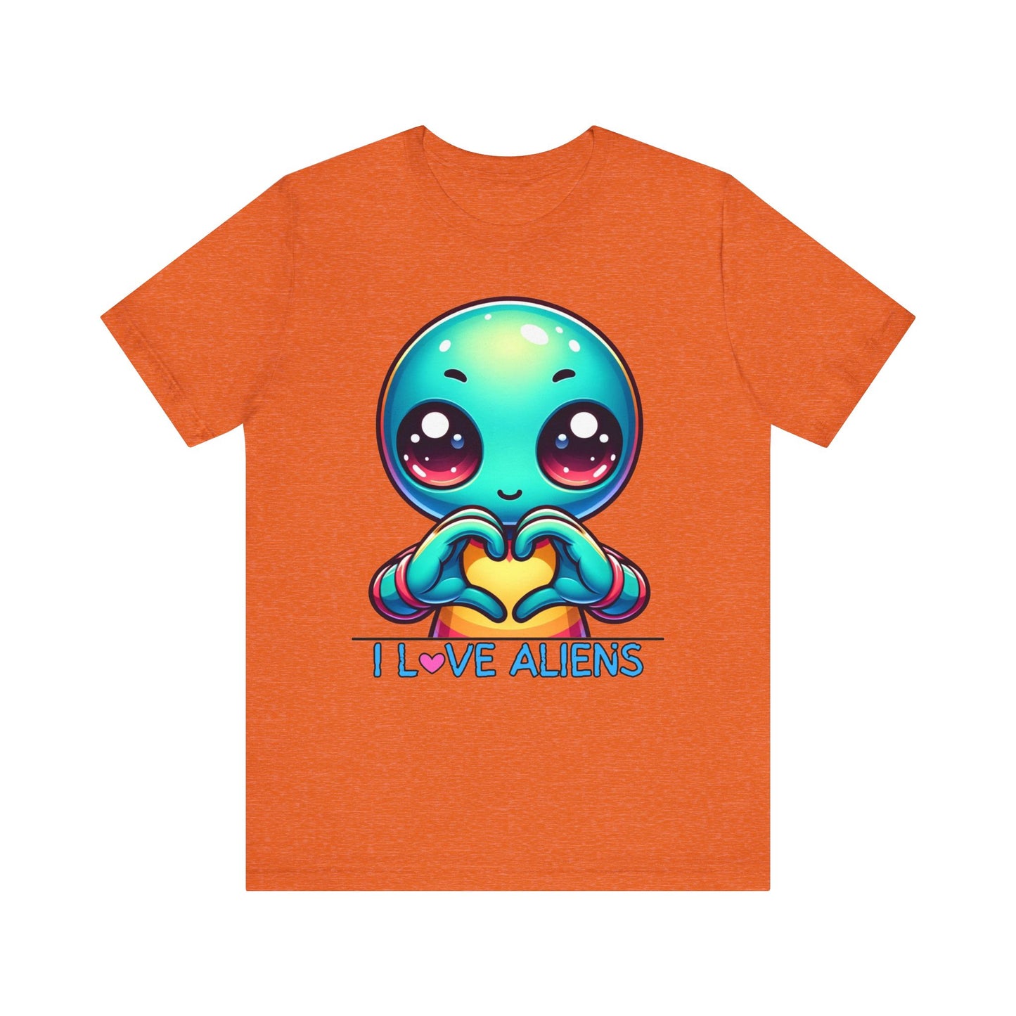 Colorful I love Aliens Gift Store Shirt