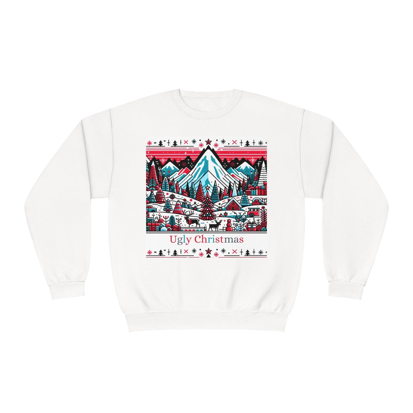 Ugly Christmas Sweater Gift Store Red