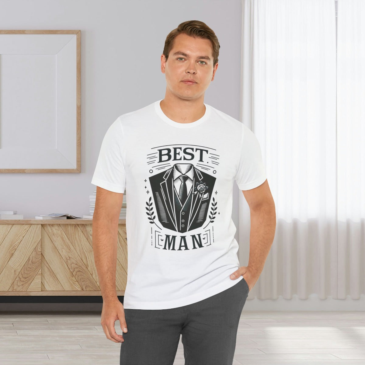 Best Man Wedding Gift Store Shirt White