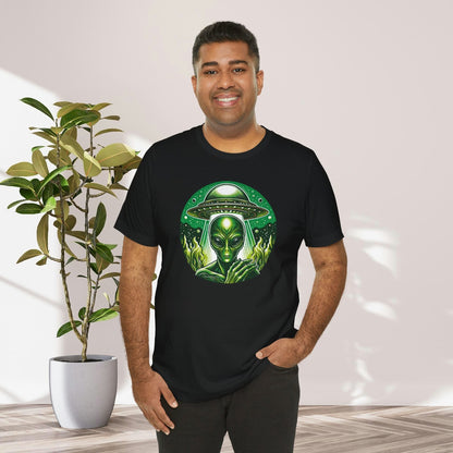 Green Alien Sci-Fi Gift Store Shirt Black