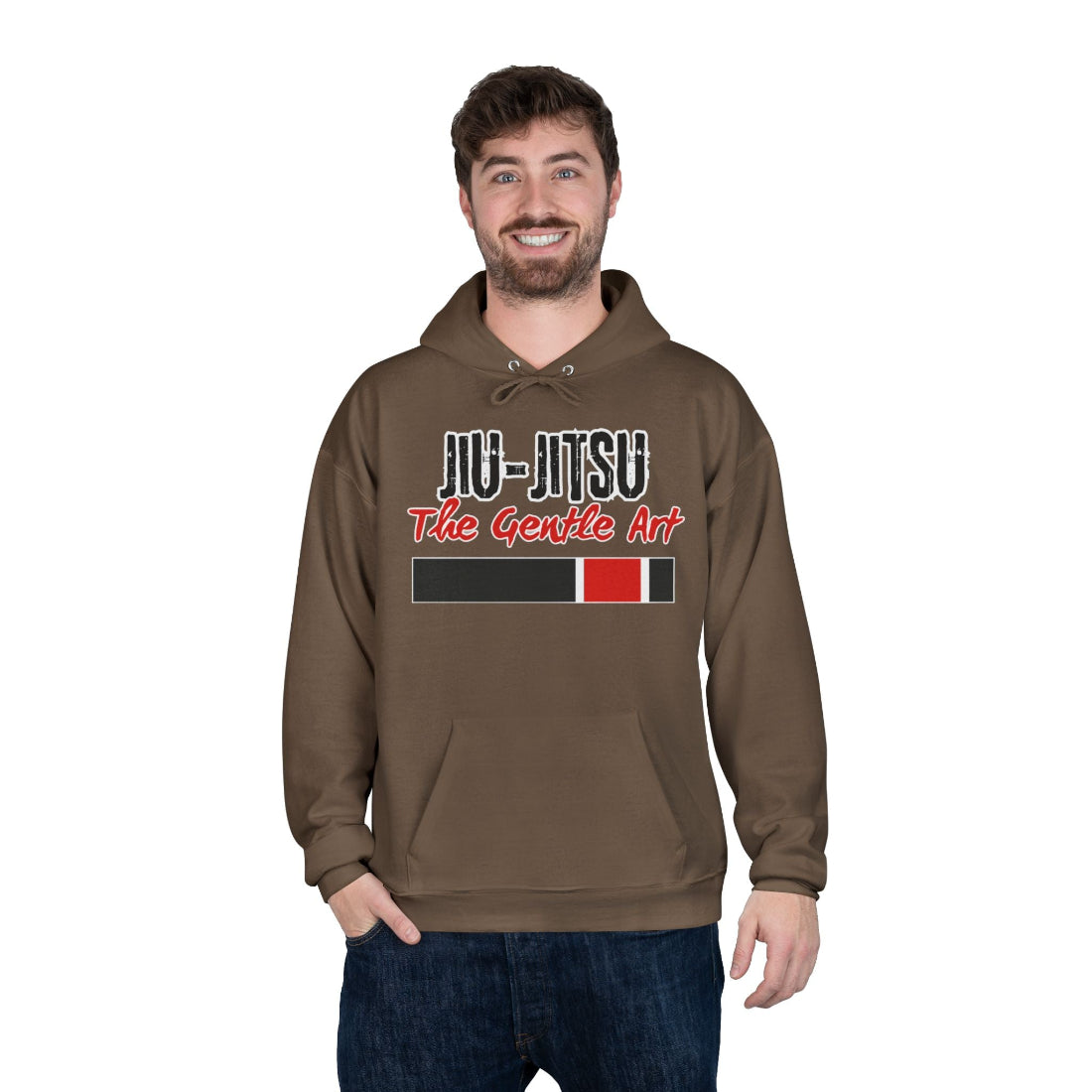 Jiu Jitsu Gift Store Hoodie Brown Mens