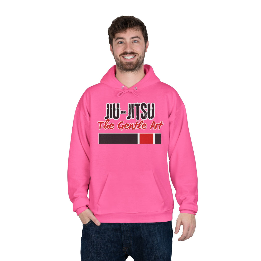 Jiu Jitsu Gift Store Hoodie Pink Mens