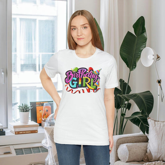 Playful Birthday Girl Gift Store Shirt White