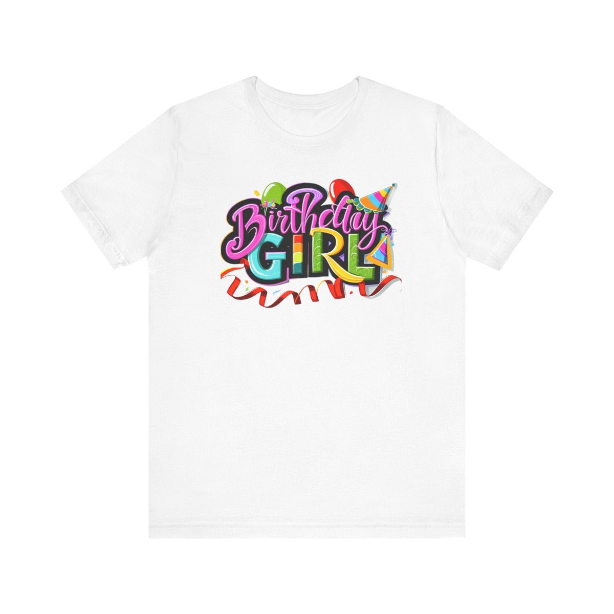 Playful Birthday Girl Gift Store Shirt White Front