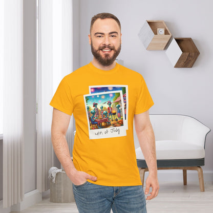 Sci-Fi 4th of July Photo Gift Store Shirt Gold