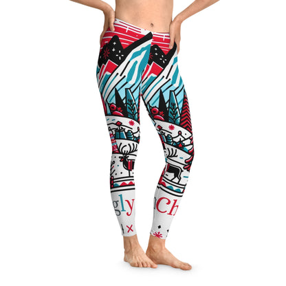 Ugly Christmas Gift Store Leggings Red