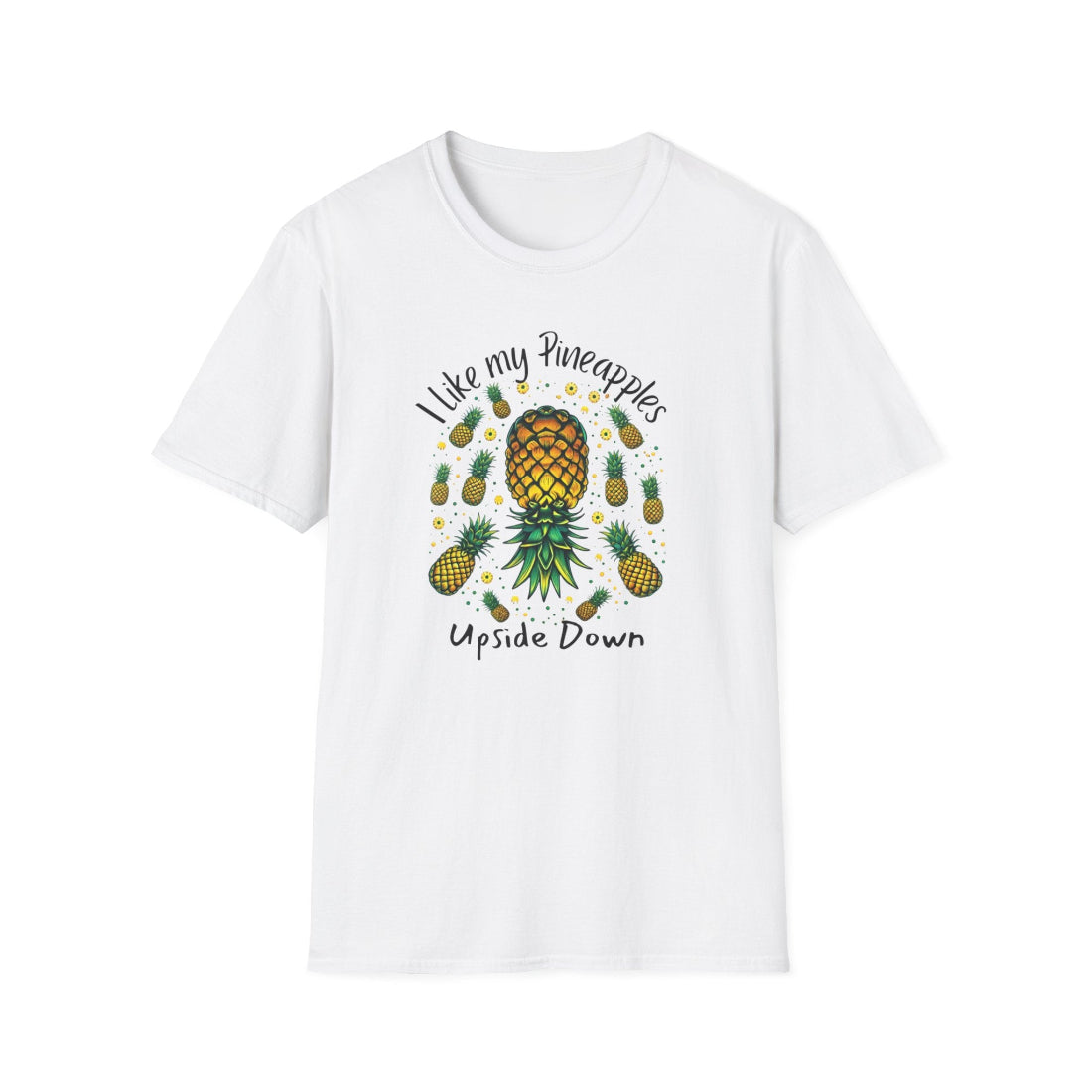 Upside Down Pineapple Shirt White